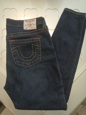 True Religion Indigo Slim Straight Jeans
